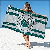 Football Fan Thin Lightweight Microfiber Beach Towel Themed Large Sand Free Oversized Portable Towels Men Women Gear Eagles Team Boyfriend Father Birthday Valentines Anniversary Gag Cool Nice Gift