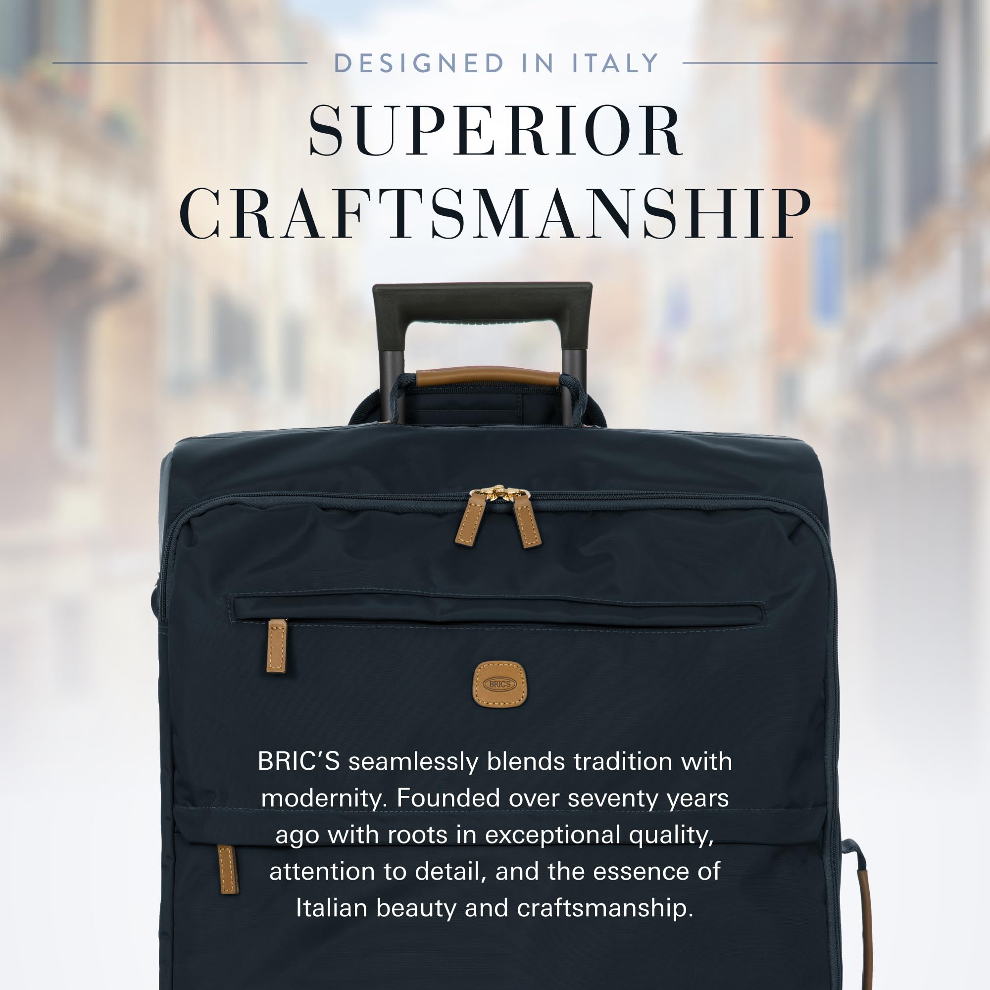 Bric's X-Bag Large Spinner with Frame - 30 Inch - Suitcases with Wheels - Checked Luggage - Navy