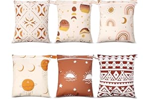 Chapou 6 Pcs Waterproof Wet Bag for Cloth Diapers Reusable Wet Dry Bag for Baby, Travel, Swimsuit Washable Zipper Pouch for Stroller, Diapers, Gym Clothes and Toiletries, 12 x 14 Inch (Planet)