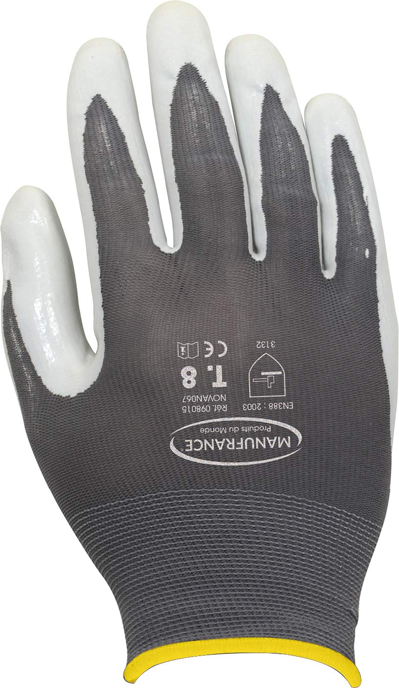 MANUFRANCE Produces of The World 98015 Lightweight Mechanical Work Gloves T08, 8