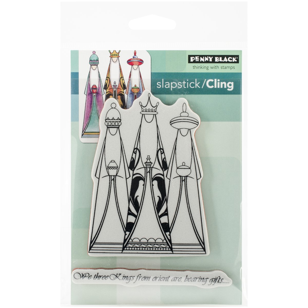 Penny Black Cling Rubber Stamp 5-inch x 7.5-inch Sheet-We Three Kings