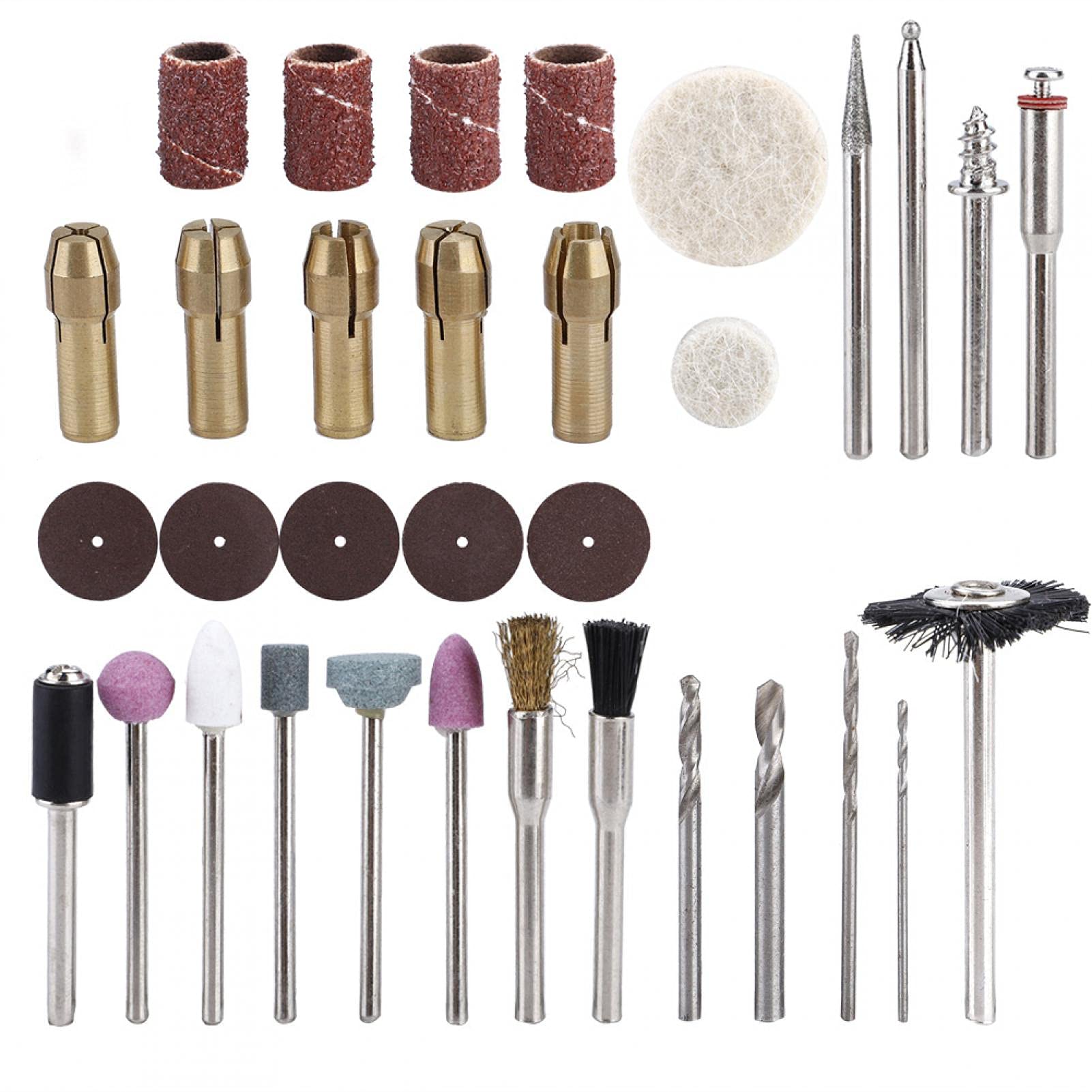 Mini Sanding Tool Set, 34 Piece Variable Speed Electric Rotary Tool Accessory, Electric Variable Speed Rotary Multi-Tool Kit for Polishing, Cleaning and Engraving DIY