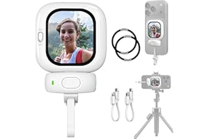 Founist Vlogmate Mini Phone Vlog Selfie Monitor Screen, Phone Holder Clip Mount for Rear Camera Selfies/Vlogging/Live/TikTok,Selfie Screen Compatible with iPhone Back Camera Monitor Screen