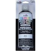 TULIP ColorShot Fabric Spray Paint for Upholstery, Permanent Spray-On Fabric Paint for Furniture, 8 oz, Black