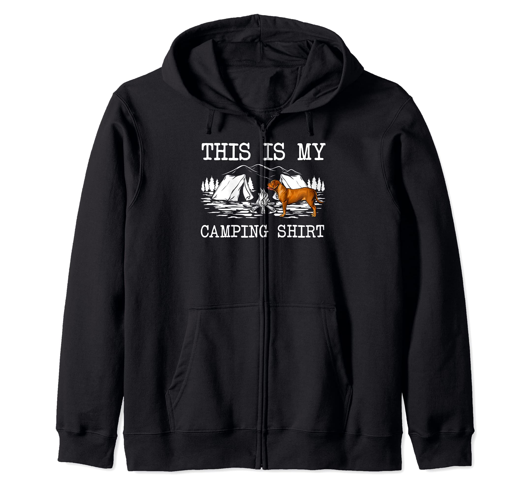 Campfire Dogues de Bordeaux Dog This Is My Camping Zip Hoodie