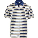 Gioberti Mens Multiple Stripe Polo Shirt with Pocket