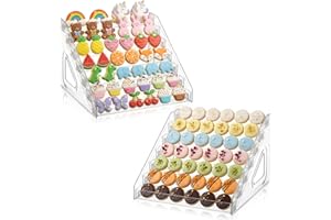 Zoketriton 2 Pack 7 Tier Cookie Display Stand Clear Acrylic Tiered Tiered Dessert Stand for Bakers Vendors Parties Craft Fair