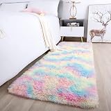 Aspire Homeware Rainbow 50x80cm Small Area Rug Non Slip Soft Shaggy view 2