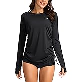 SANTINY Women's UPF50+ Rash Guard SPF Long Sleeve Swimsuits Top UV Sun Protection Swim Shirts for Woman