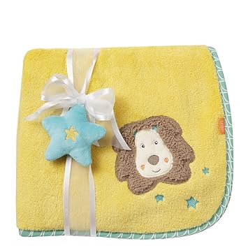 Fehn 066340 Kuscheldecke Löwe / Kuschelige Schmusedecke für Babys und Kleinkinder ab 0+ Monaten - zum Kuscheln, als Krabbelun