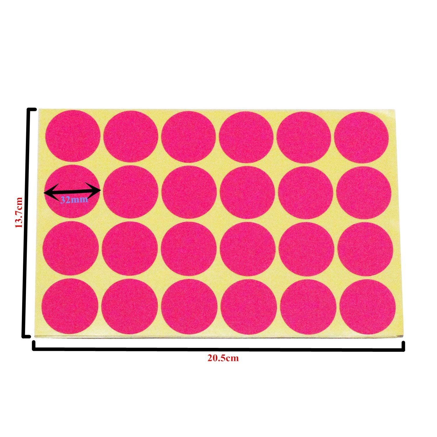 Febbya Round Dot Stickers,8mm Self Adhesive Coloured Dots Small Round