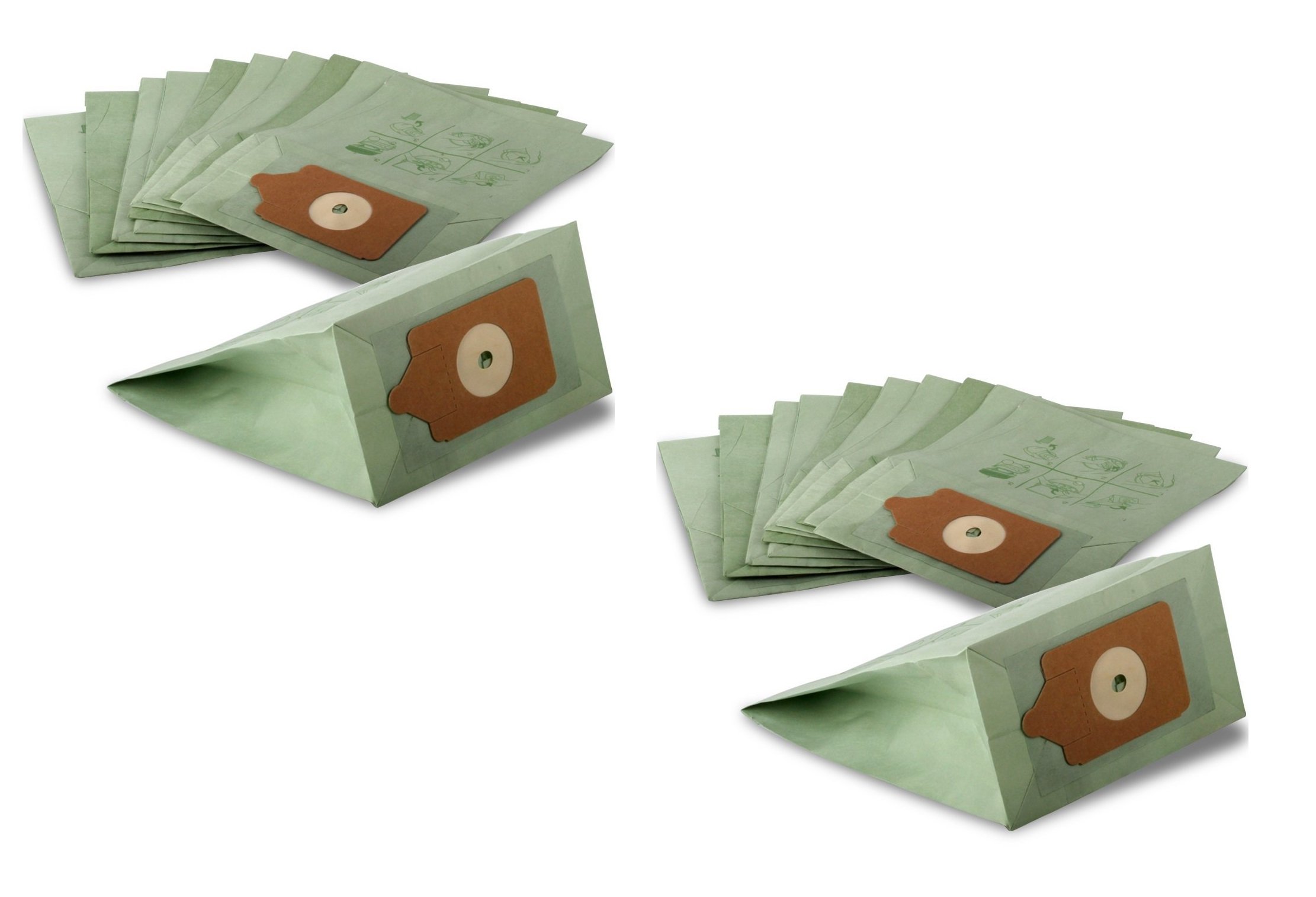 Invero® 20x Pack of Double Layer Paper Bags for Numatic Henry Hoover Vacuum Cleaner - Suitable To Fit: NVM1B, NVM1C, NVM1C2