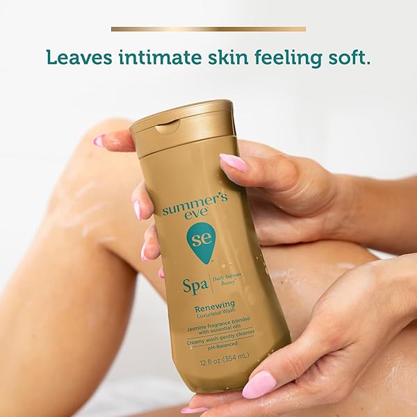 SUMMER’S EVE SPA DAILY INTIMATE WASH, RENEWING CLEANSING ALL OVER FEMININE BODY WASH, JASMINE SCENTED PH-BALANCED FEMININE WASH, 12OZ BOTTLE