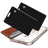 Vrebrey Wallet Tracker Card 2-Pack, Slim Rechargeable Bluetooth Item Locator, Smart Finder Compatible with Apple Find My for Wallet & Luggage, IP68 Waterproof (iOS Only)