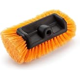 Soft Car Wash Brush Head with 5-Sided Soft Bristle | Soft Scrub RV Wash Brush for Vehicles // Twist-On Truck Washing Brush Fits Standard Acme Threaded Extension Poles