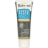 Redmond Earthpaste - Natural Non-Fluoride Toothpaste, Peppermint Charcoal, 4 Ounce Tube (1 Pack)