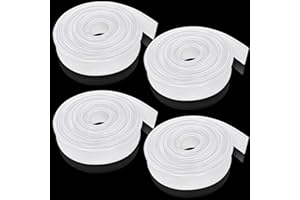 Covzoe 4 Pack Shower Door Bottom Seal, 433 Inch Clear Framed Shower Glass Door Strip, Silicone Waterproof Door Sweep Replacem