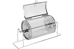 STARVAST 7" X 4.7" Small Raffle Drum, Upgraded Silver Ticket Spinner Holds 600 Tickets, Raffle Wheel Spinner with Stand Drum 