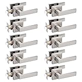 Probrico 10 Pack Square Door Lever Door Lock Handle