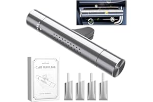 WOOKKIT Car Air Fresheners, 2025 New Upgrade Car Perfume Diffuser Vent Clips with Essential Oil Sticks for Women Men Automotive Fragrance Decoration Accessories-Grey