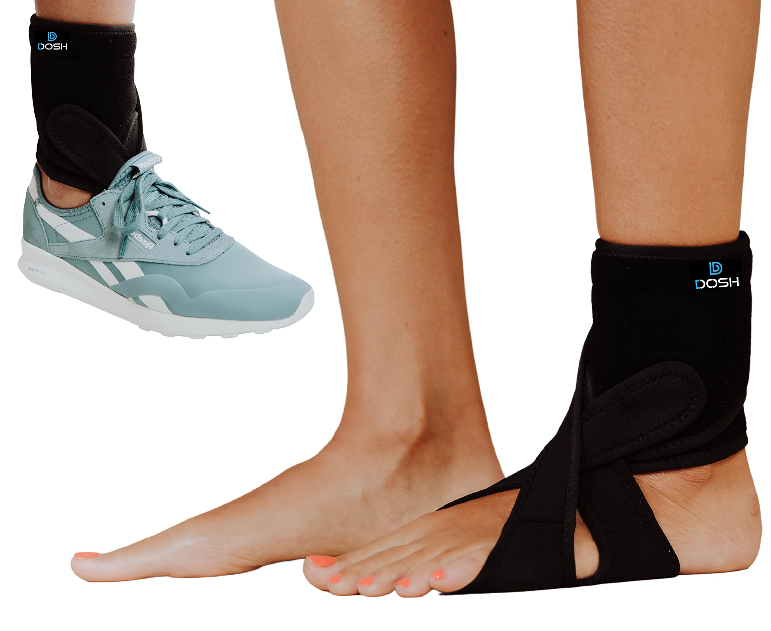 Photo 1 of Dosh AFO Foot Drop Brace - Drop Foot Braces - Foot Drop Brace for Walking - AFO Brace - Drop Foot Brace for Walking - Ankle Foot Orthosis for Foot Drop - Foot Drop Orthosis (Right - One Size)