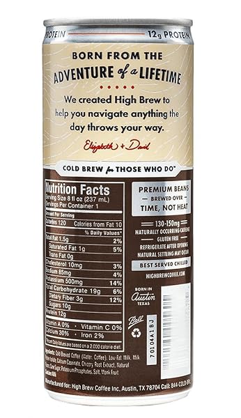 HIGH BREW COFFEE – CREAMY CAPPUCCINO + PROTEIN – 8 FL. OZ. (PACK OF 30) 30