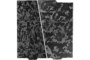 Sifrothy Camouflage+Black Forged Carbon Fiber 3D Printer Build Plate for Bambu Lab A1 Mini,184x184mm Spring Steel Plate,Double Sided Flexible Sheet Removable Platform