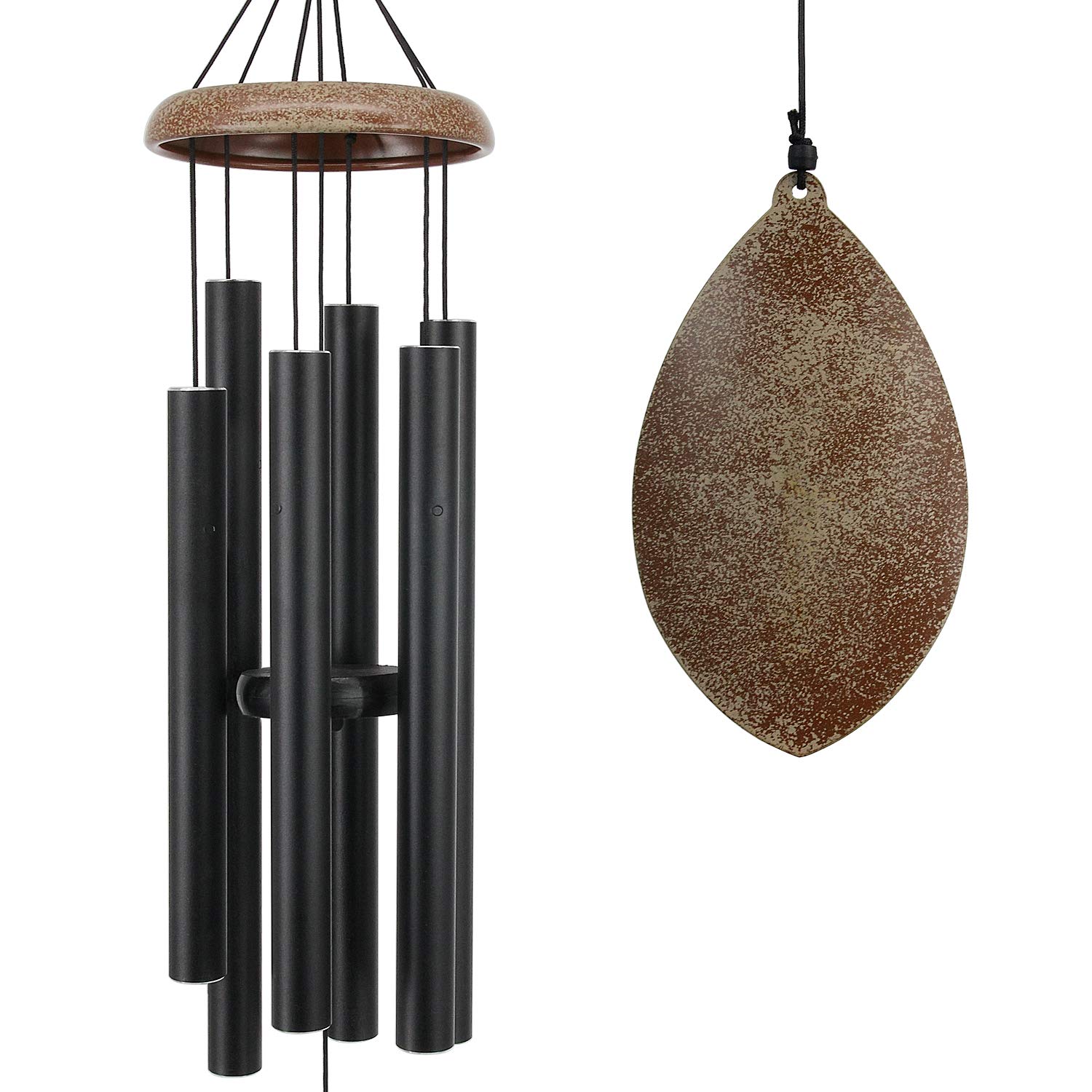 ASTARIN Wind Chimes for Garden, Outdoor Memorial Sympathy Gift, Decorations for Patio (Metal-Black)