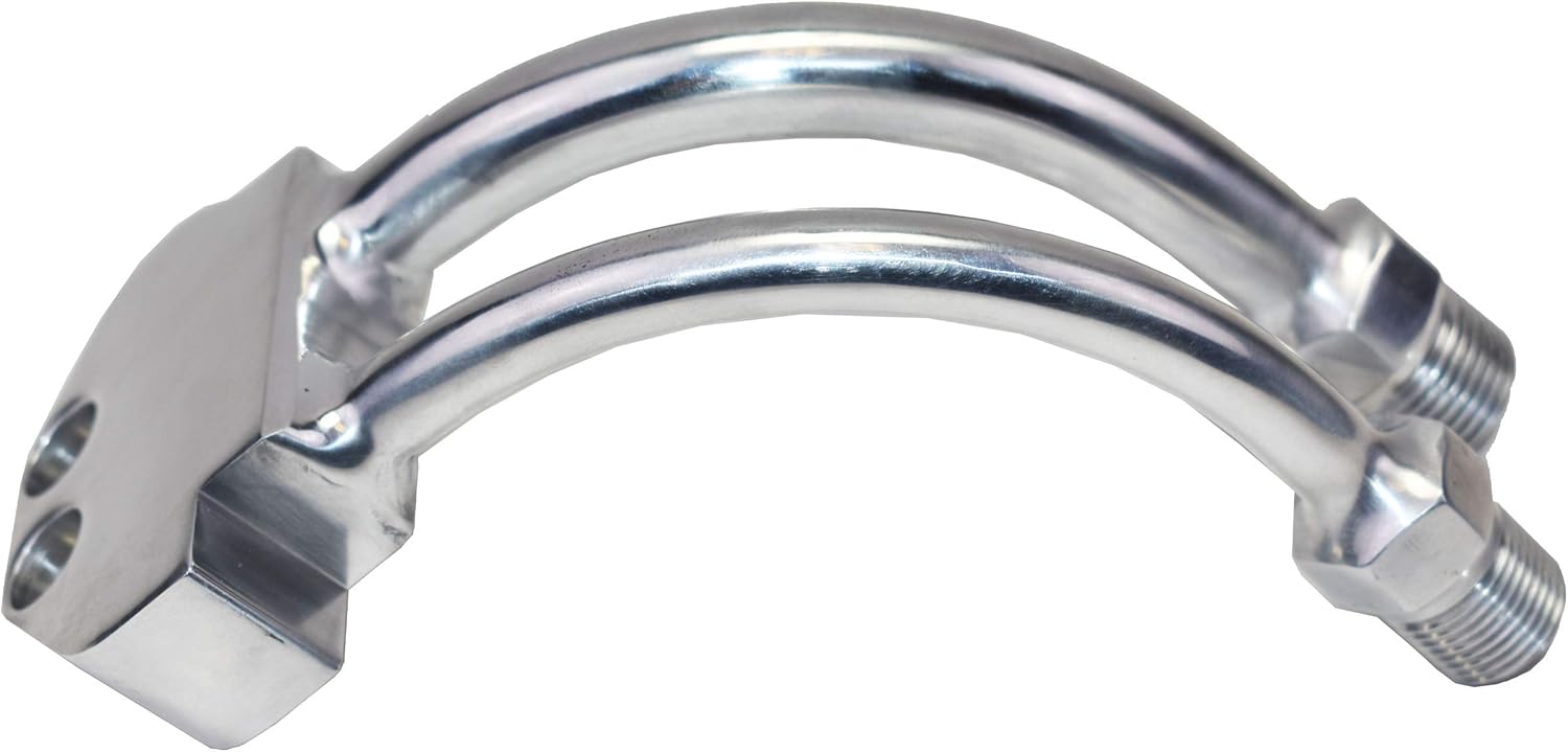 A/C Compressor Curved Manifold Compatible W/ Sanden SD7B10 7176 SD7