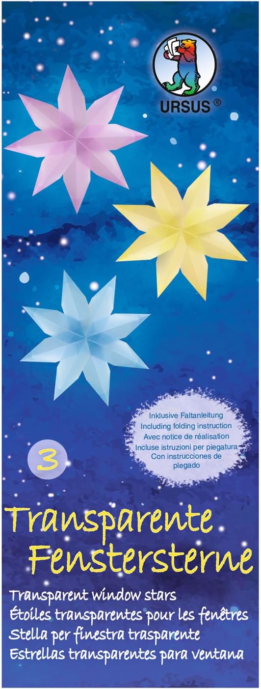 Ursus Clear Stars, Pastel-coloured, 6 x 16 cm