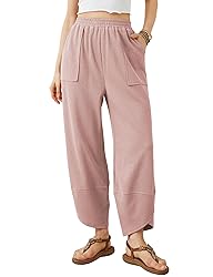 Xiaoxuemeng Womens Baggy Wide Leg Pants Casual
