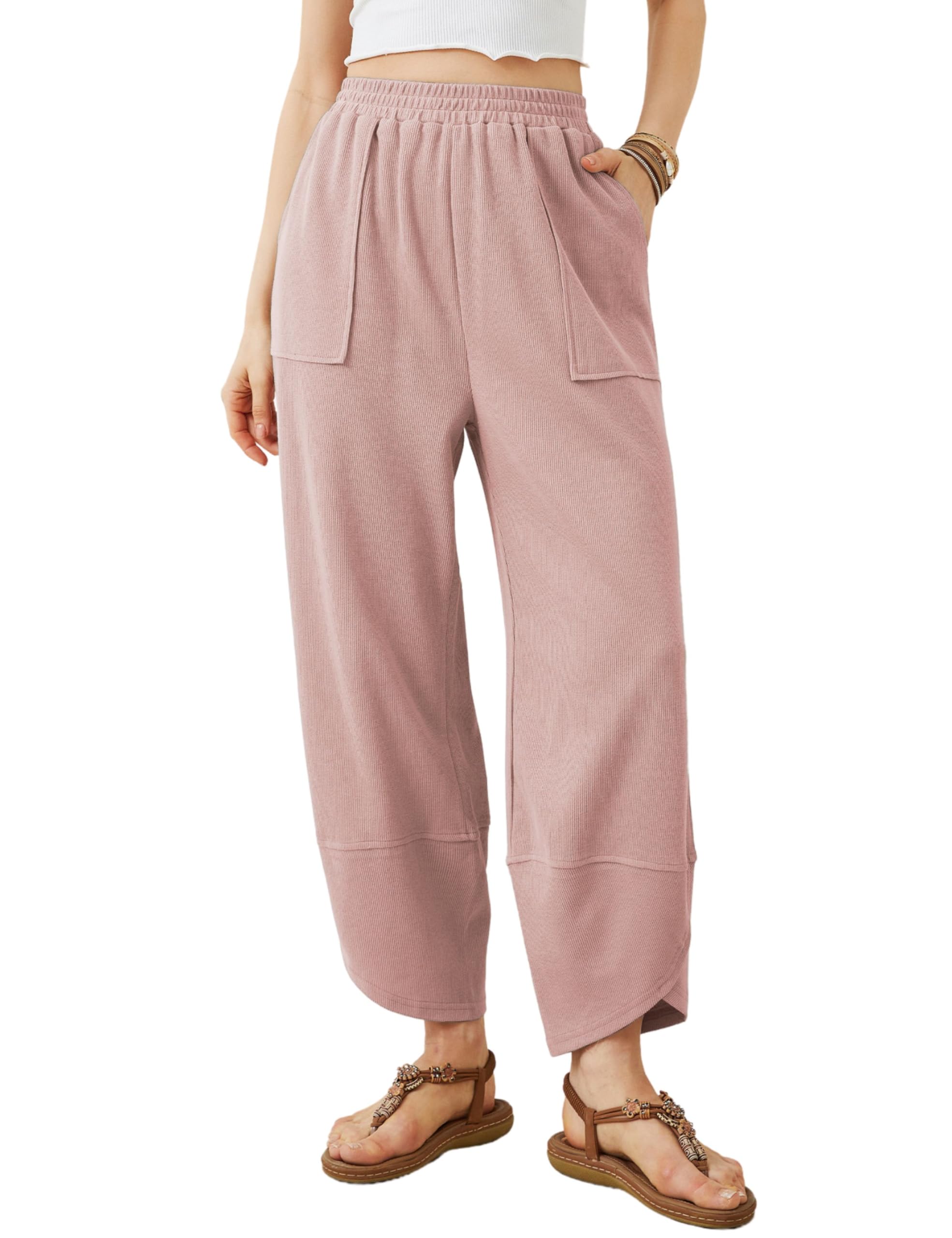 Xiaoxuemeng Womens Baggy Wide Leg Pants Casual