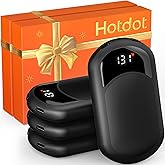 Hotdot Rechargeable Hand Warmers Box, LED Display Real-Time Battery and Temperature, 4 Pack Portable Electric Hand Warmer, Men Women Gifts for Christmas, Hunting, Camping