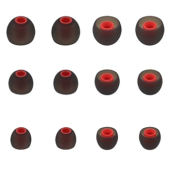 ALXCD Ear Tips for Senso Headphones, S/M/L 3 Sizes 6 Pairs Soft Silicone Earbud Tips, Fit for Senso Earphone [6 Pair](Red)