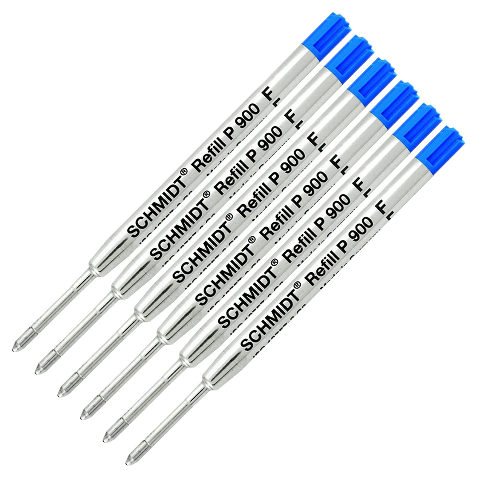 Photo 1 of 6 Pack - Blue-P900-Fine Tip Schmidt Parker Style Ballpoint Refill