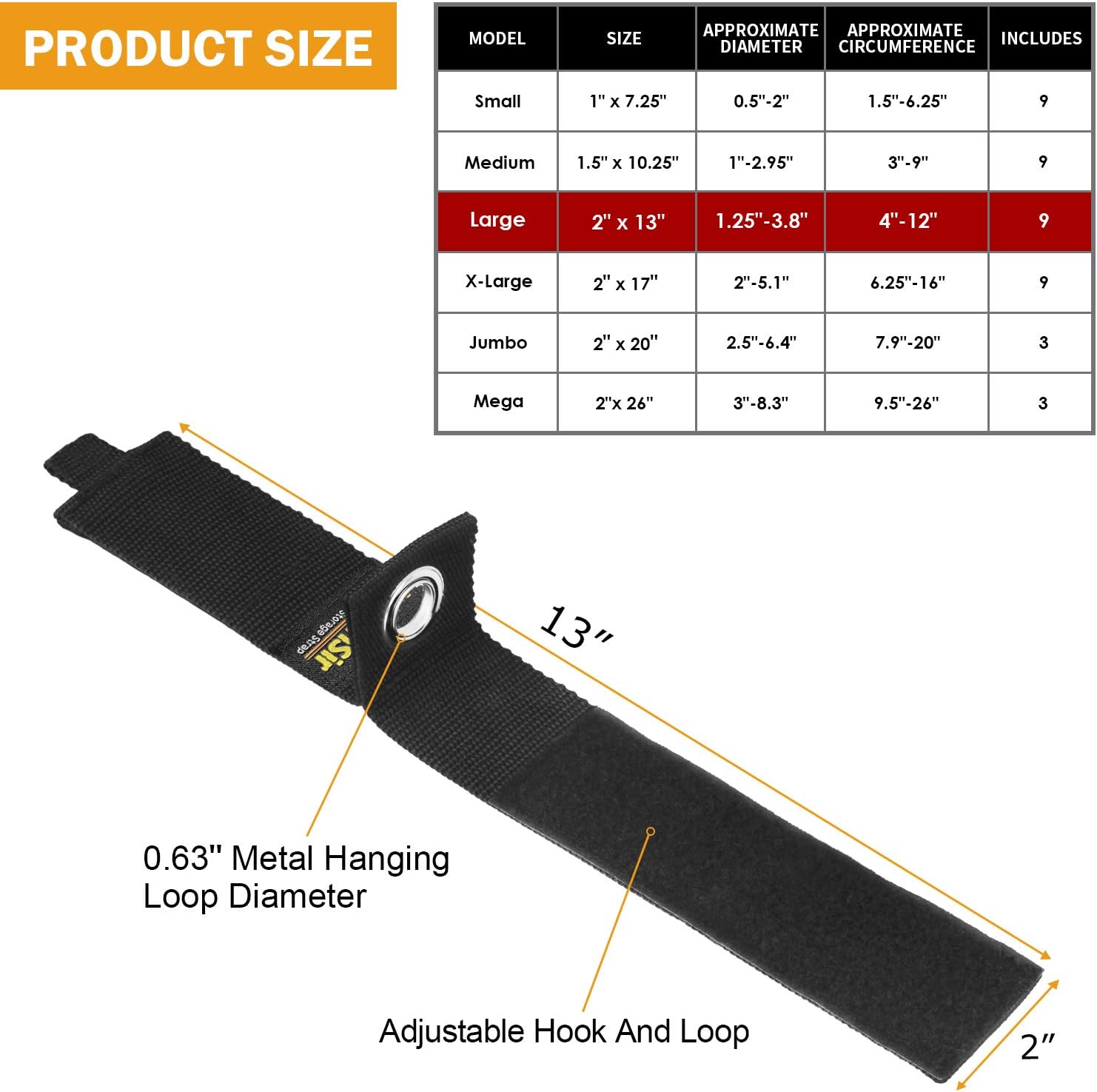 9 Pack Extension Cord Holder Organizer, Heavy Duty Storage Straps Fit with Garage Hooks and Pool Hose Hangers by LuBanSir: Home Audio & Theater