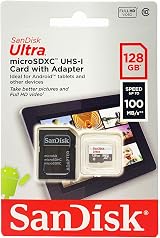 SanDisk Ultra 128 GB MicroSDHC UHS-I Memory Card with SD Adapter view 3