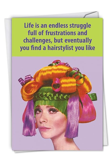 Nobleworks Hair Stylist Funny Thank You Card With Envelope