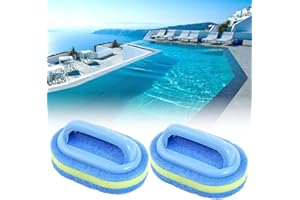 PESSILIN Handheld swimming pool brush, 3-layer thickened cleaning sponge, Pool Tile Brush,Pool Scrubber Brush, Perfect for walls,vinyl liners,spa pools, surface cleaning scrubbers,bathroom tubs(2 Pcs)