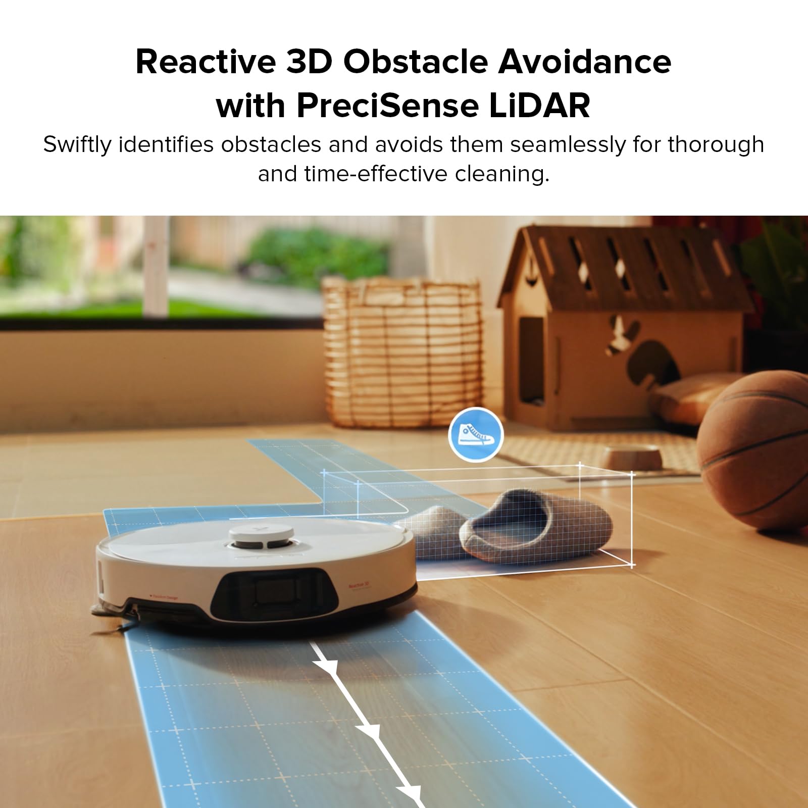 roborock S8 Max Ultra Robot Aspirador y Trapeador, Base Todo en Uno, Navegación LiDAR PreciSense, Detección Inteligente de Suciedad, Autovaciado, Succión 8000Pa para Varios Pisos, Elevación Automática de 20mm para Alfombra, Blanco
