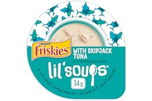 Friskies Lil' Soups Cat Food Complement, Skipjack Tuna - 34 g Cup (8 Pack)
