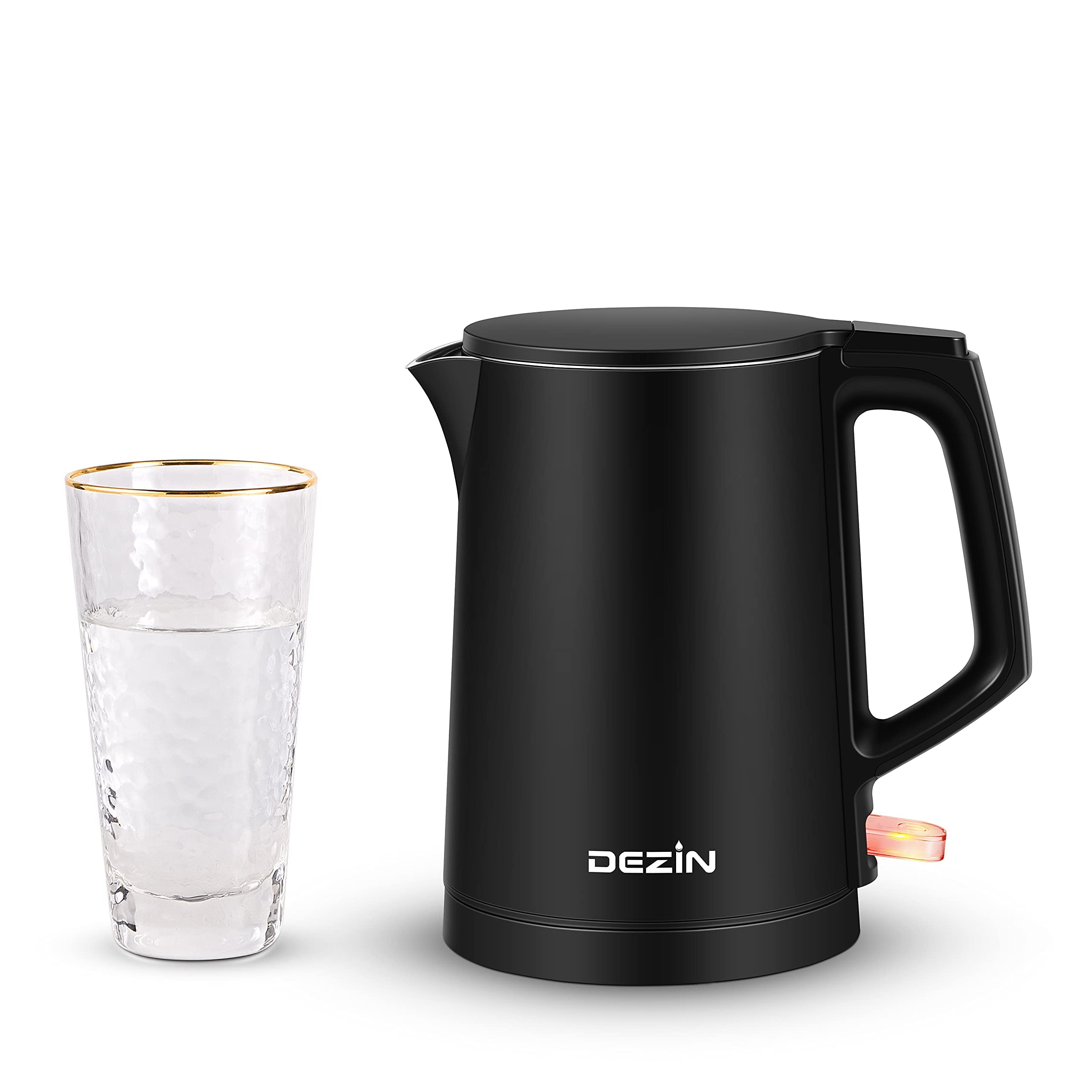 Photo 1 of Dezin Electric Kettle, 0.8L Portable Travel Kettle with Double Wall Construction, 304 Stainless Steel Electric Tea Kettle for Business Trip, Small Electric Kettle with Auto Shut-Off (Without Cup)