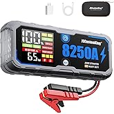 8250A Jump Starter Battery Jump Starter Battery Pack with PD-65W (for All Gas or 10.0+L Diesel), 12V Potable Car Jump Start with 4.01 inch HD Screen, 2 USB Power Bank 24-Months Stand-by Time
