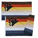 OZ 3x5ft LGBT Gay Pride Bear Paw Bear pride
