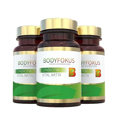 BodyFokus SynBiotik Vital Aktiv - Starker Partner für Ihren Darm - 3 Dosen