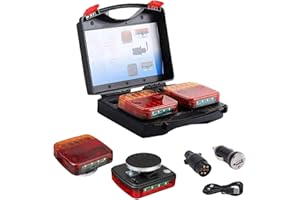Wireless Trailer Lights, Portable LED Magnetic Wireless Tail Lights for Trailer, Rechargeable Towing Light Kit with Powerful 