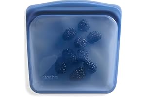 Stasher Premium Silicone Reusable Food Storage Sandwich Bag, Deep Ocean, Microwave, Sous Vide, Dishwasher, Oven and Freezer Safe, BPA Free, Leak-free, Eco-friendly, 28 Oz