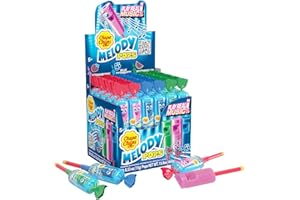Chupa Chups Melody Pop, Assorted Flavors, Whistle Lollipops, Individually Wrapped Candy, 30 Count Showbox Case