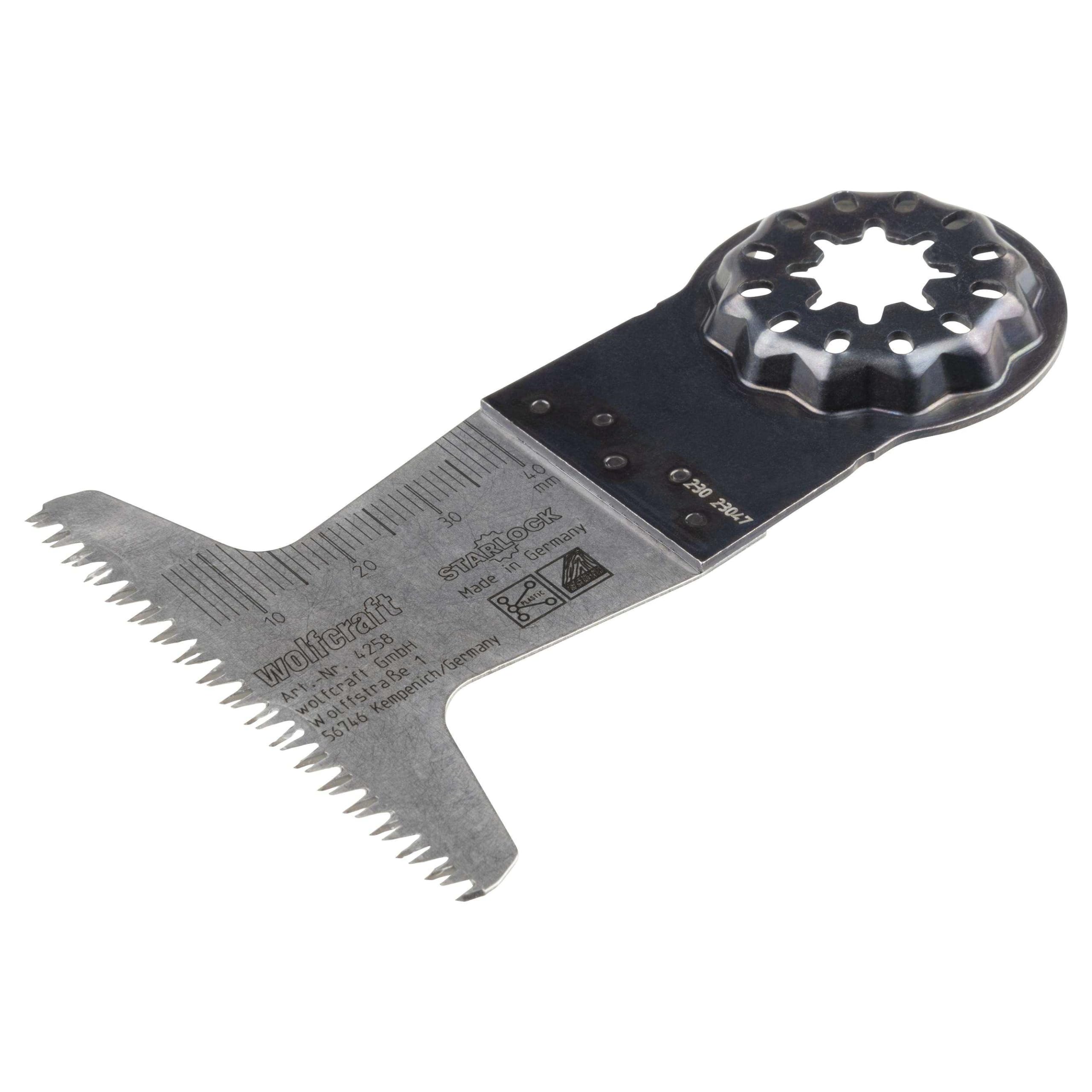 wolfcraft BIM Pushcut Saw Blade “Expert”, STARLOCK receptacle, wood I 4258000 I For cutting to length, plunge cuts and rip cuts