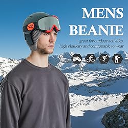 Winter Beanie Hats for Men Outdoor Stretchy Knit